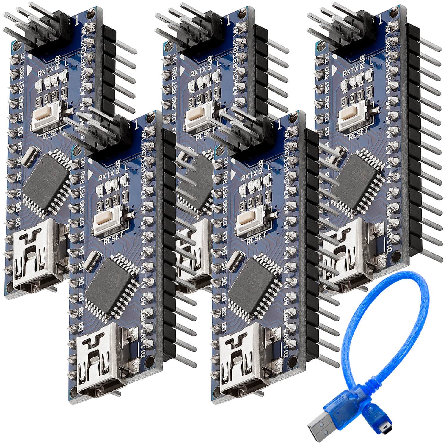 AZ-Nano V3-Board Atmega328 CH340 fertig verlötete, verbesserte Version mit USB Kabel - Image 5