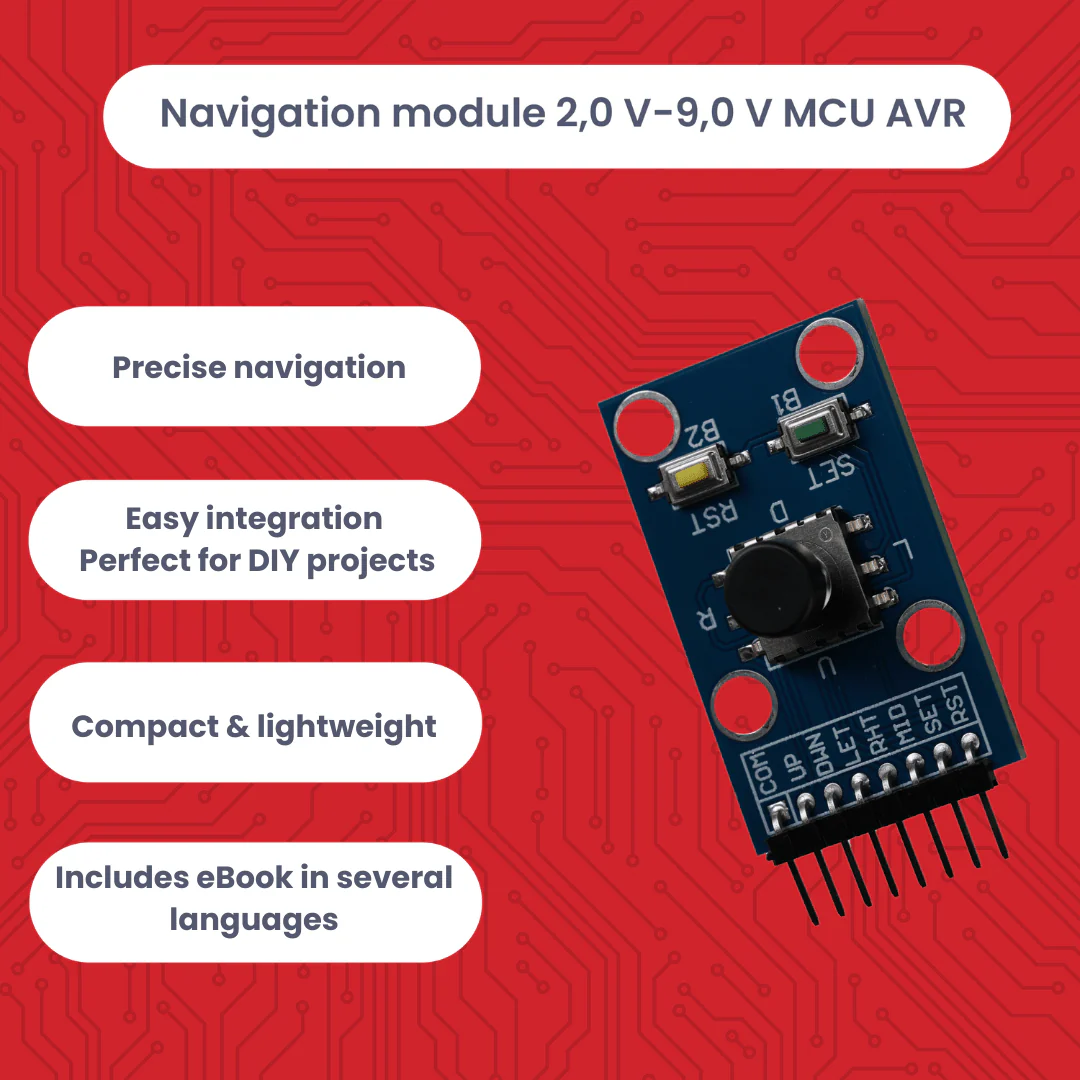 Projekt-/Menü-Navigations Modul mit Joystick und Tastern kompatibel mit Arduino und Raspberry Pi – Digitales Eingabemodul zur Menüsteuerung und Projekt-Navigation - Image 2