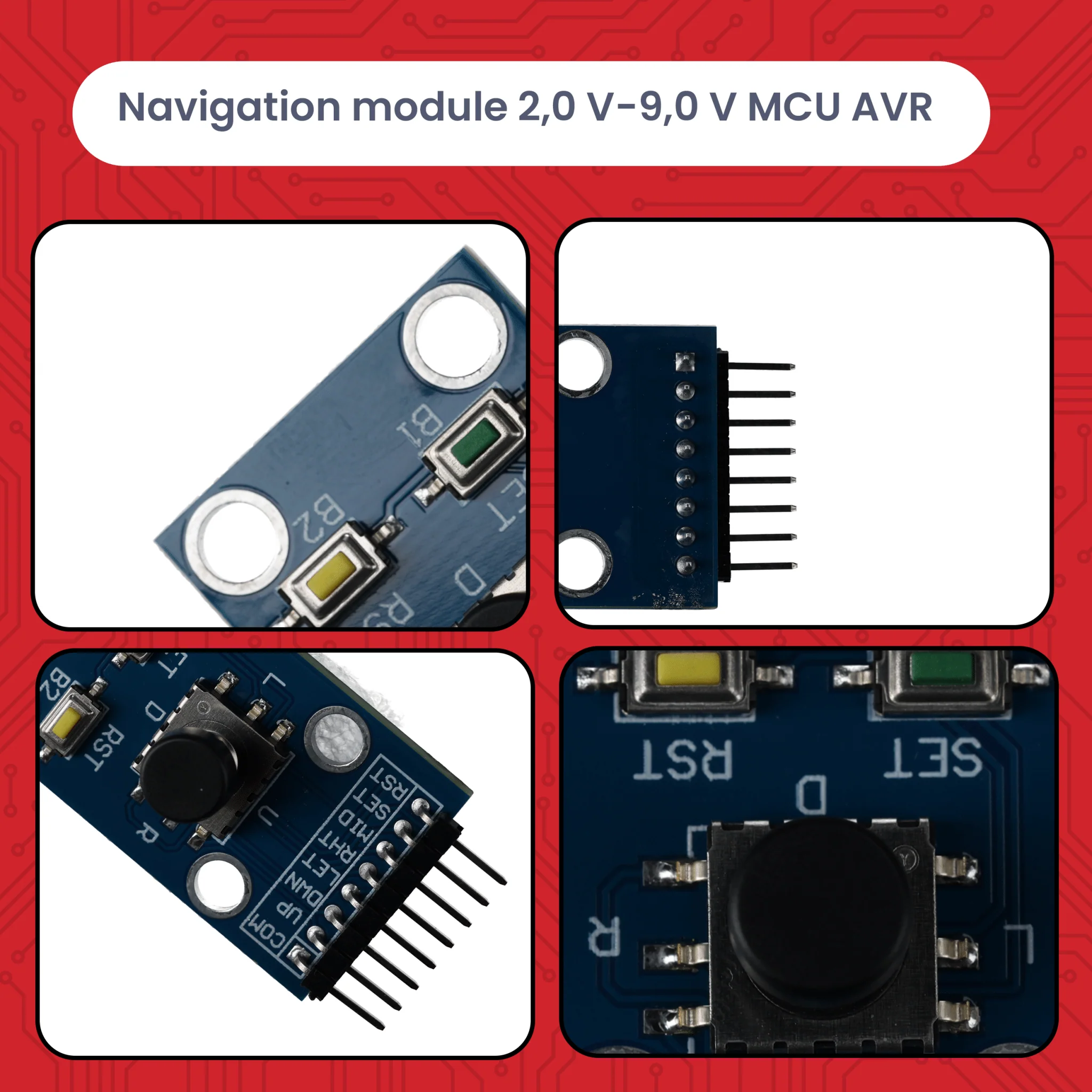 Projekt-/Menü-Navigations Modul mit Joystick und Tastern kompatibel mit Arduino und Raspberry Pi – Digitales Eingabemodul zur Menüsteuerung und Projekt-Navigation - Image 3