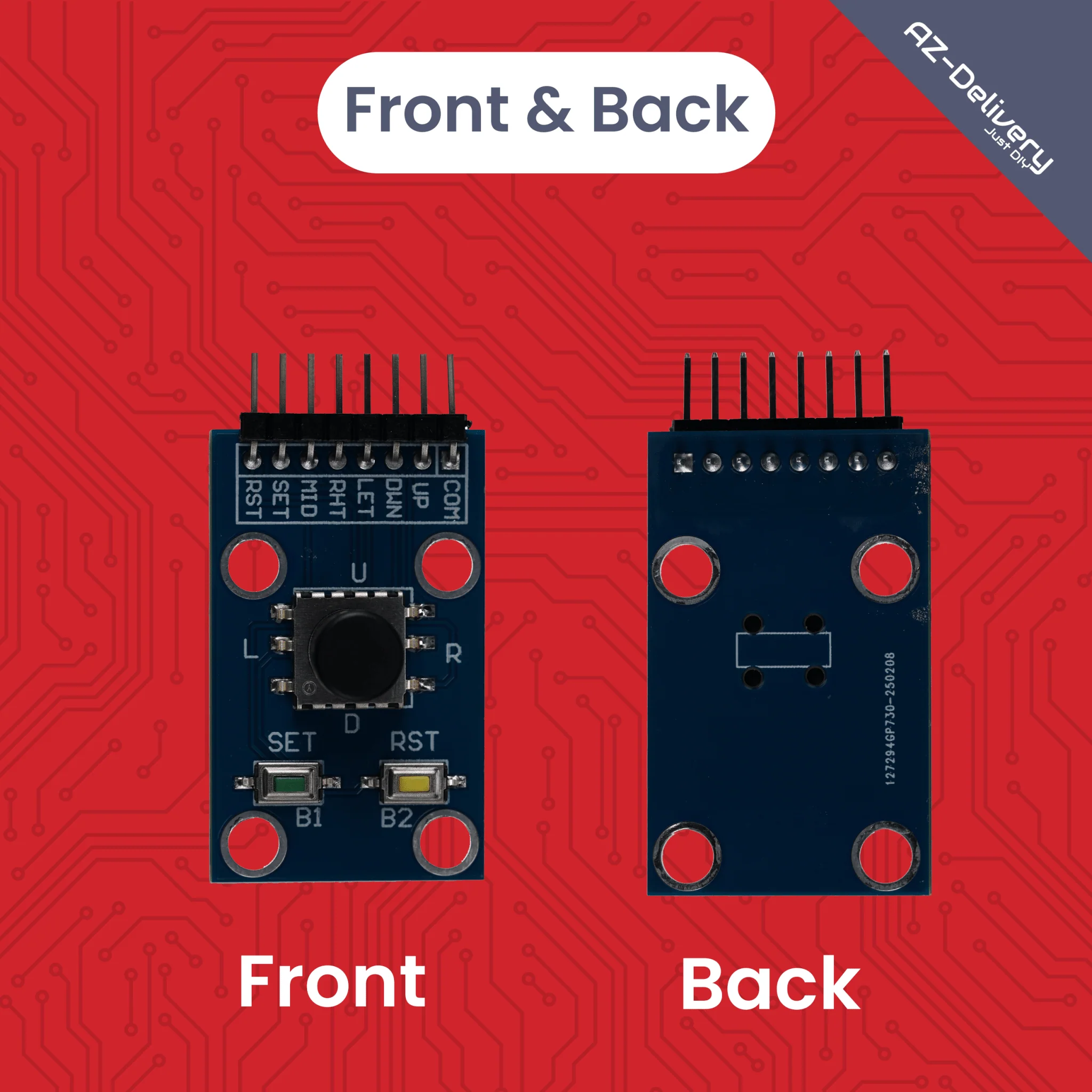 Projekt-/Menü-Navigations Modul mit Joystick und Tastern kompatibel mit Arduino und Raspberry Pi – Digitales Eingabemodul zur Menüsteuerung und Projekt-Navigation - Image 5