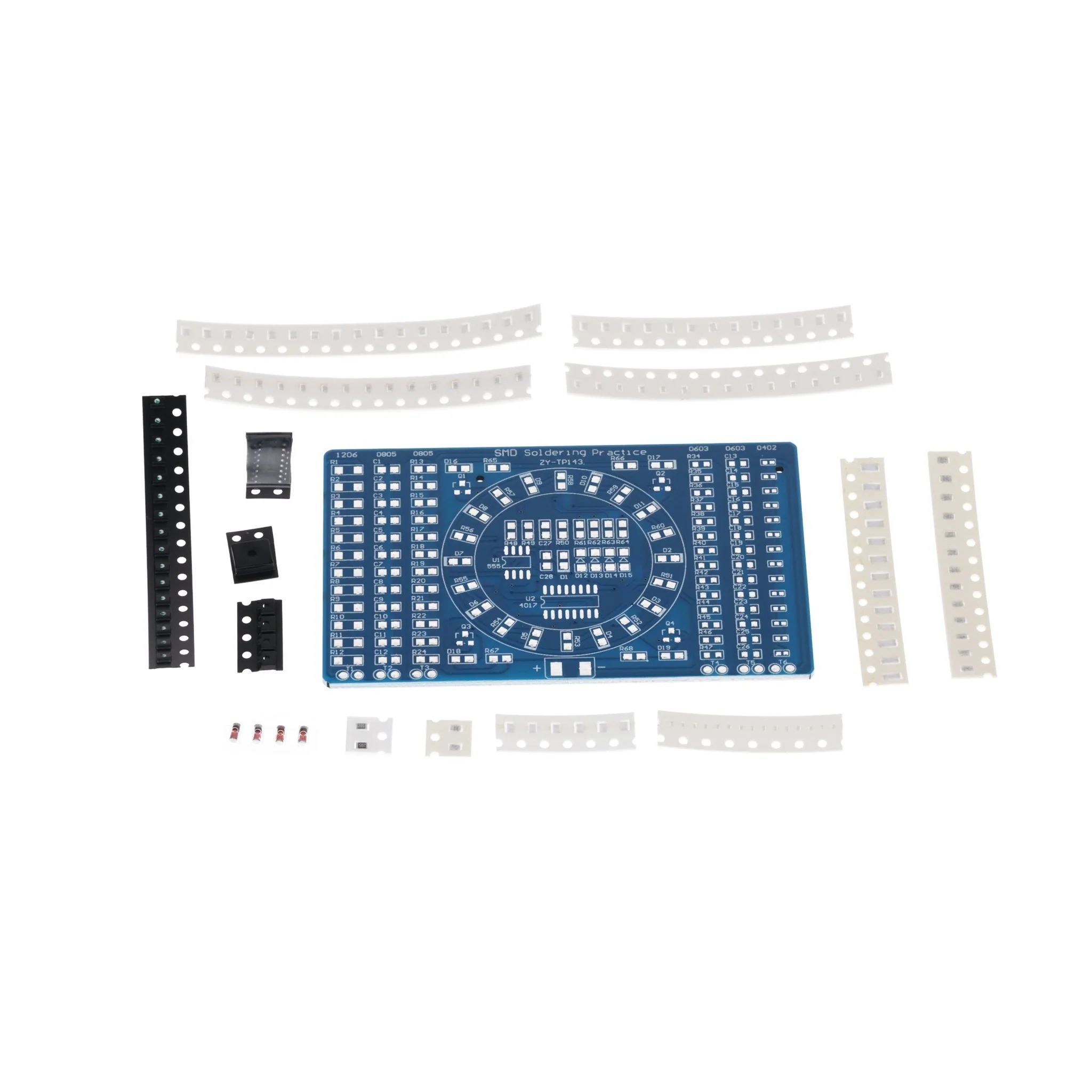 NE555 SMD Löten Übungsplatine DIY Kit - LED Modul zum Löten Lernen, Set mit Lötbausatz - Elektronisches Soldering Kit für Lötübungen - Image 2