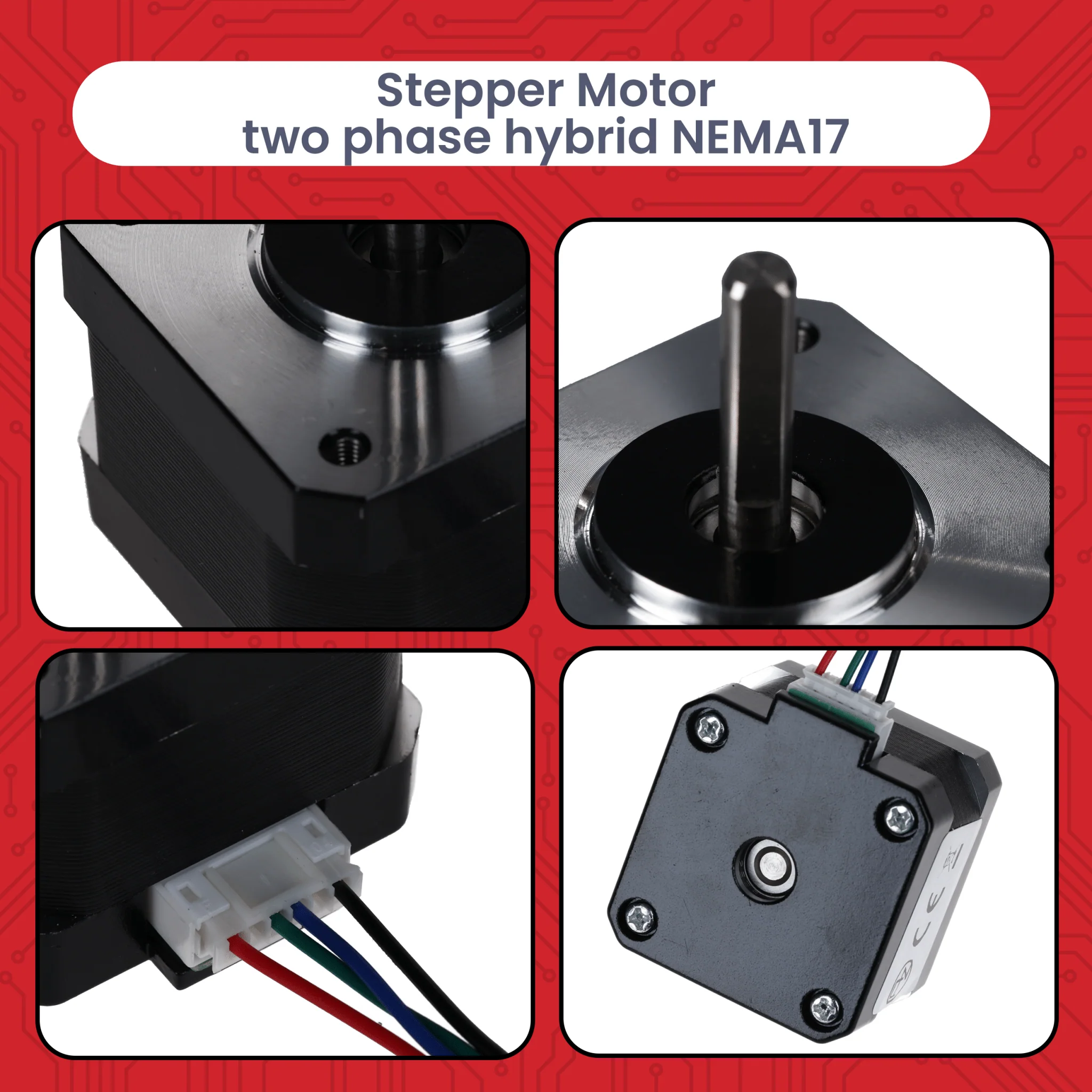 NEMA 17 Schrittmotor 12V 28Nm 1.8° 2-Phasen Hybrid Stepper Motor mit 1m Kabel, kompatibel mit Arduino, 3D-Druckern, CNC-Maschinen und Robotik - Image 2
