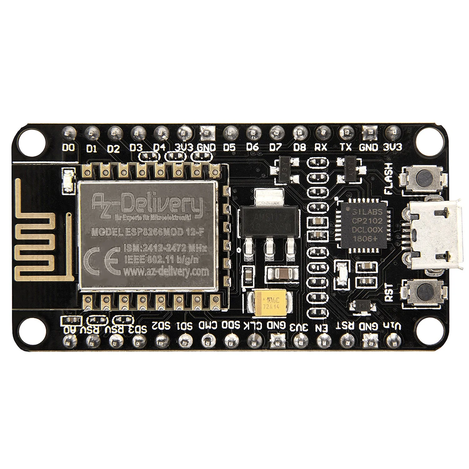 NodeMCU Lua Amica Modul V2 ESP8266 ESP-12F WIFI Wifi Development Board mit CP2102 - Image 3