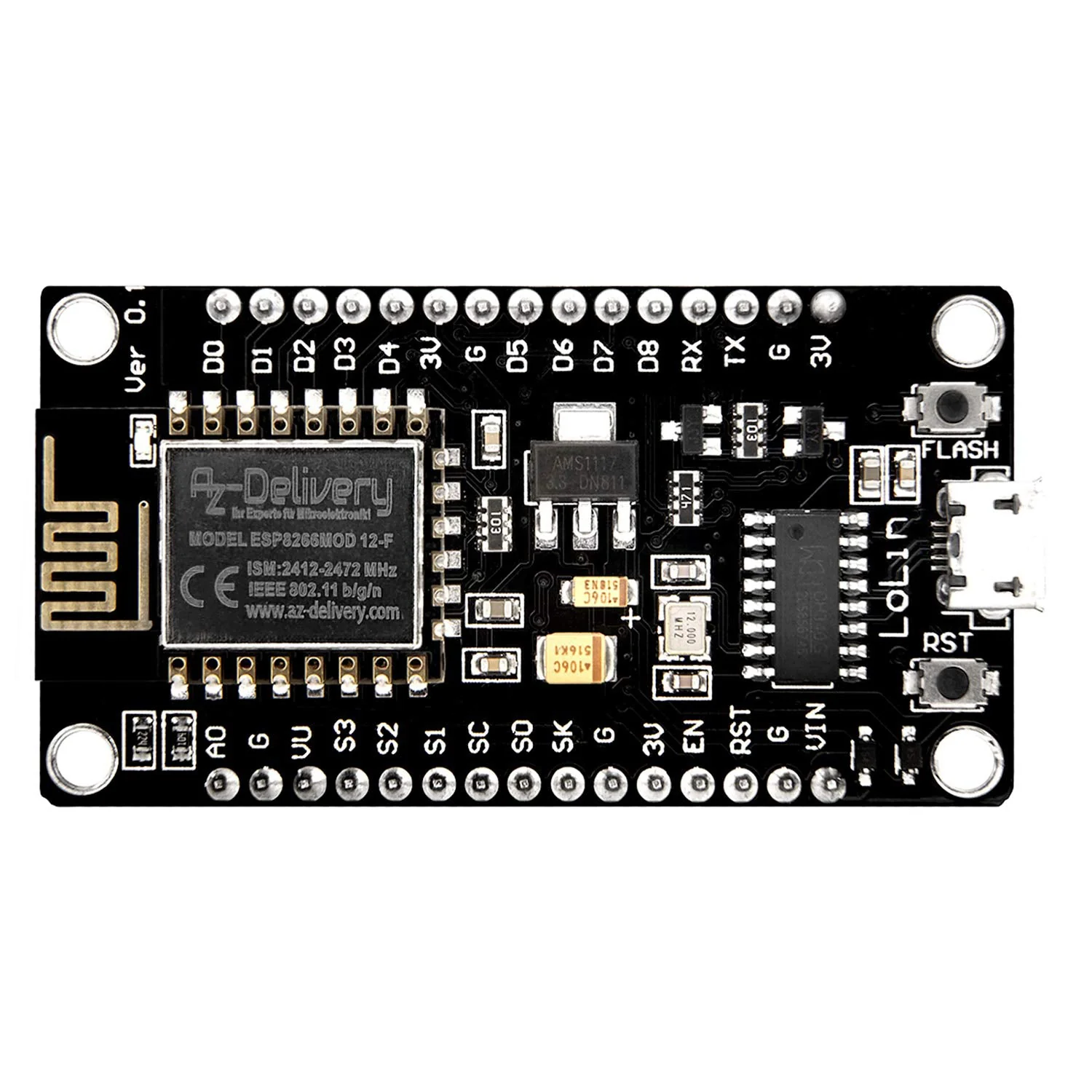 NodeMCU Lua Lolin V3 Module ESP8266 ESP-12F WIFI Wifi Development Board mit CH340 - Image 3