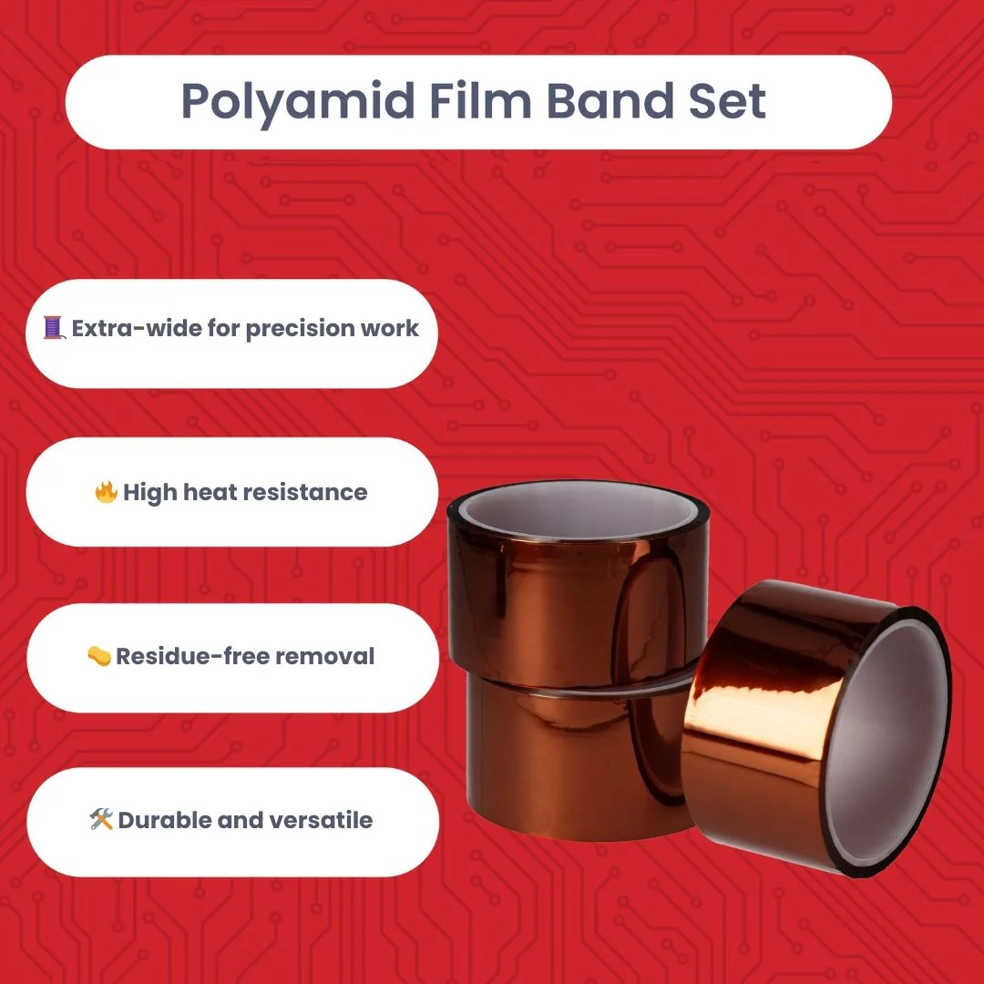 Polyimid Klebeband 5cm x 33m – Hitzebeständiges Klebeband bis 300°C – Perfekt für 3D-Druck, Sublimationsdruck, Elektronik und Isolierung - Image 5