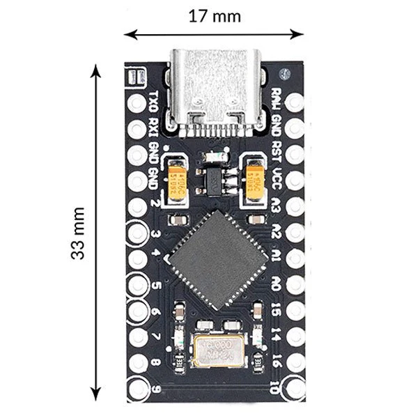 AZ-Pro Micro Board ATMEGA32U4 5V/16MHz Entwicklungsboard Mikrocontroller mit Bootloader IDE und USB C - Image 3