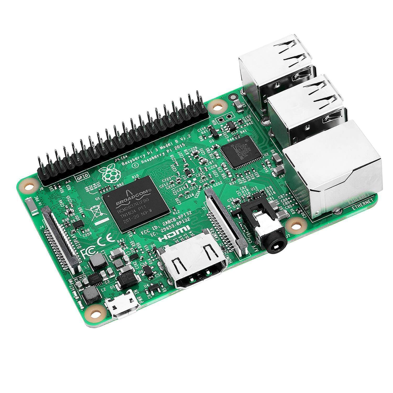 Raspberry Pi 3 Model B | Einplatinen-Computer | 1,2 GHz CPU | WiFi/BLE