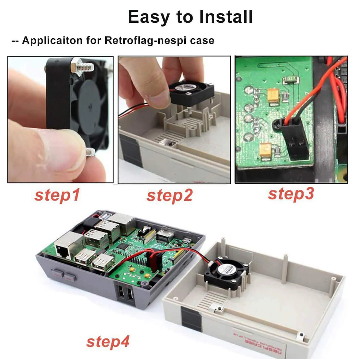 2pcs Raspberry Pi DC Bürstenlose Lüfter Kühlkörper Kühler Trennschnittstelle 3,3 V 5 V für Raspberry Pi 2B / 3B / 3B + / 4B und Pi Zero / Zero W oder ein anderes Roboterprojekt - Image 4