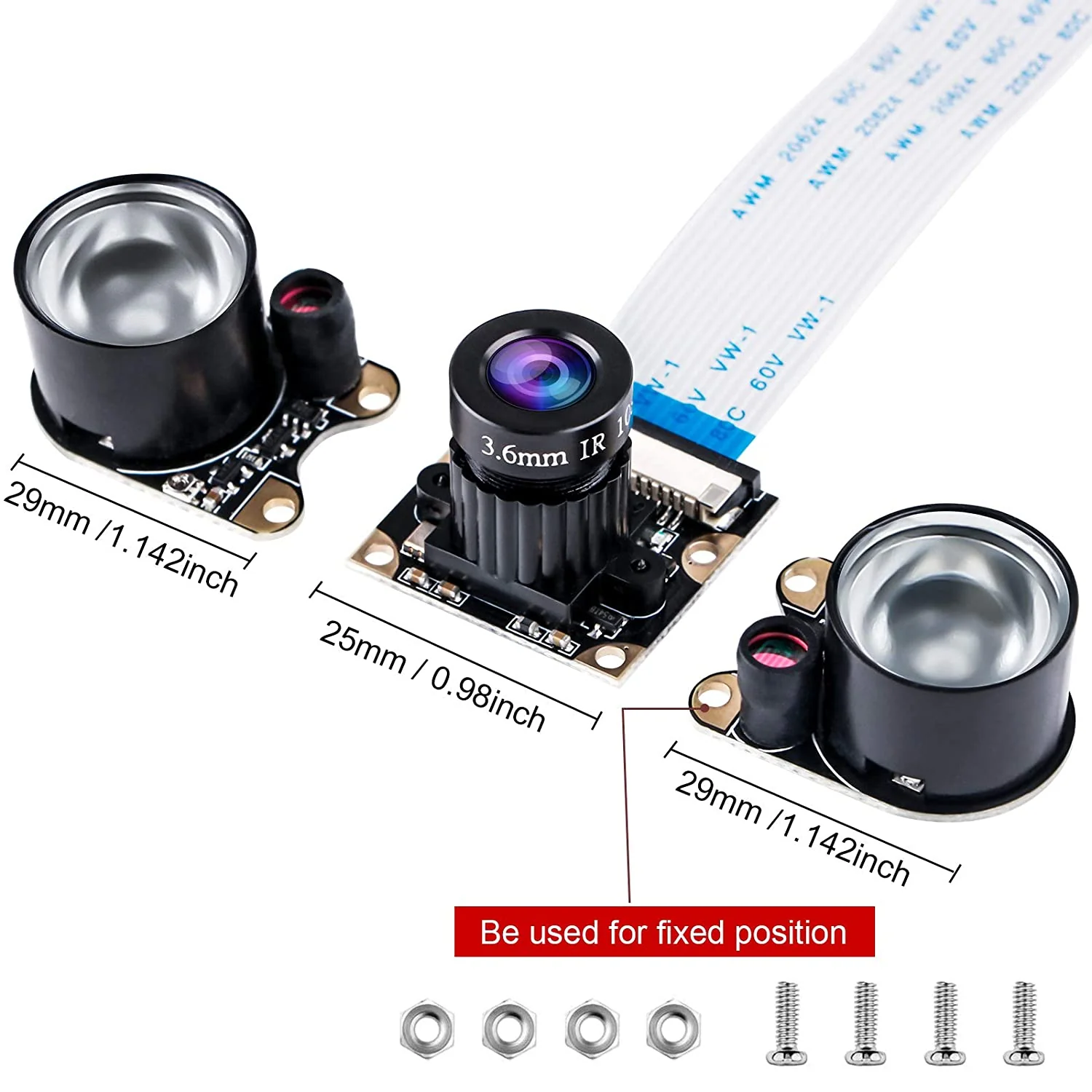 Raspberry Pi Kamera Nachtsicht Infrarot Kameramodul 5MP OV5647 Webcam Einstellbare Kamera Video 1080p für Raspberry Pi Modell 2B 2B + 3B 3B + 4B - Image 6