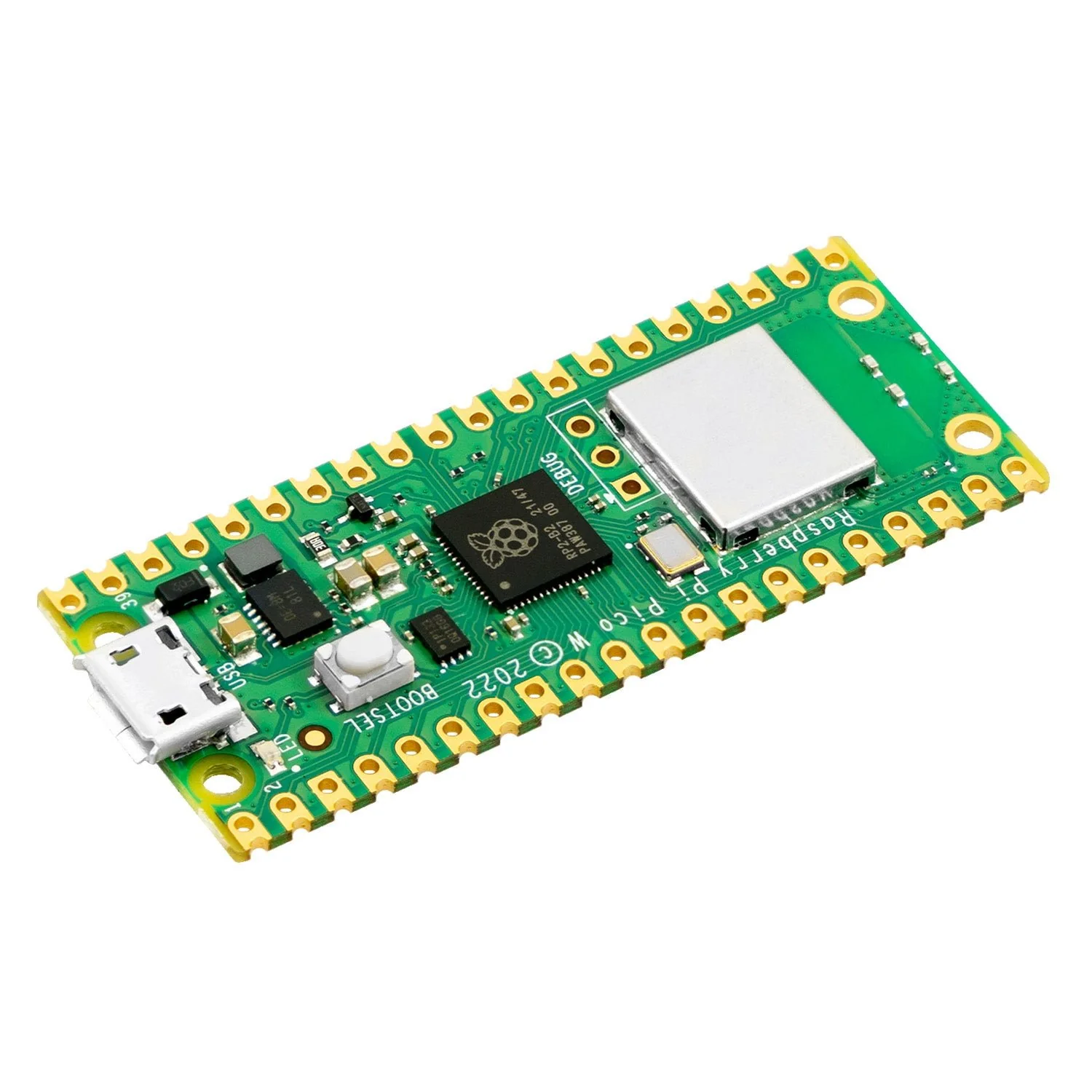 Raspberry Pi Pico W RP2040 Mikrocontroller-Board WiFi WLAN mit Stiftleisten - Image 5