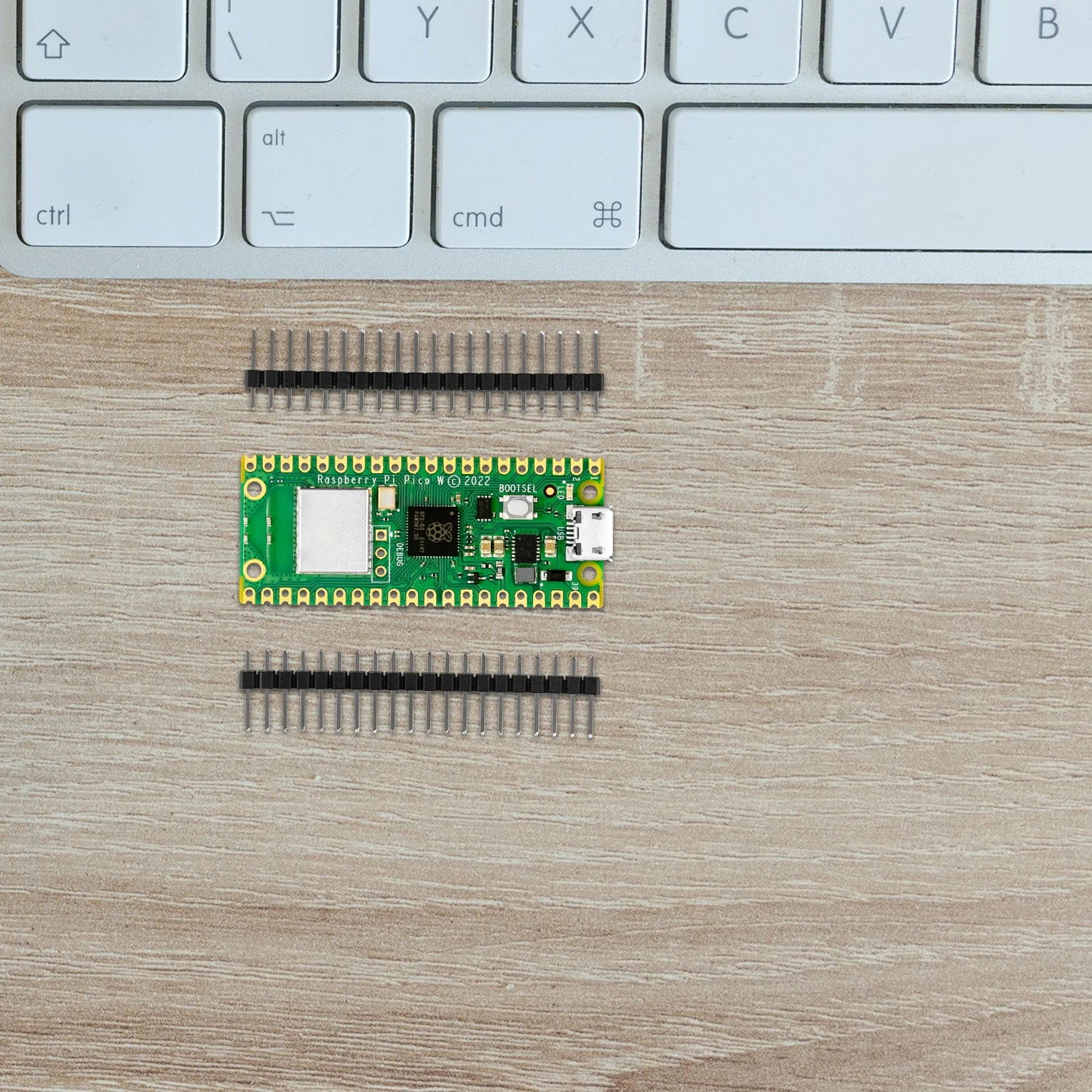 Raspberry Pi Pico W RP2040 Mikrocontroller-Board WiFi WLAN mit Stiftleisten - Image 7