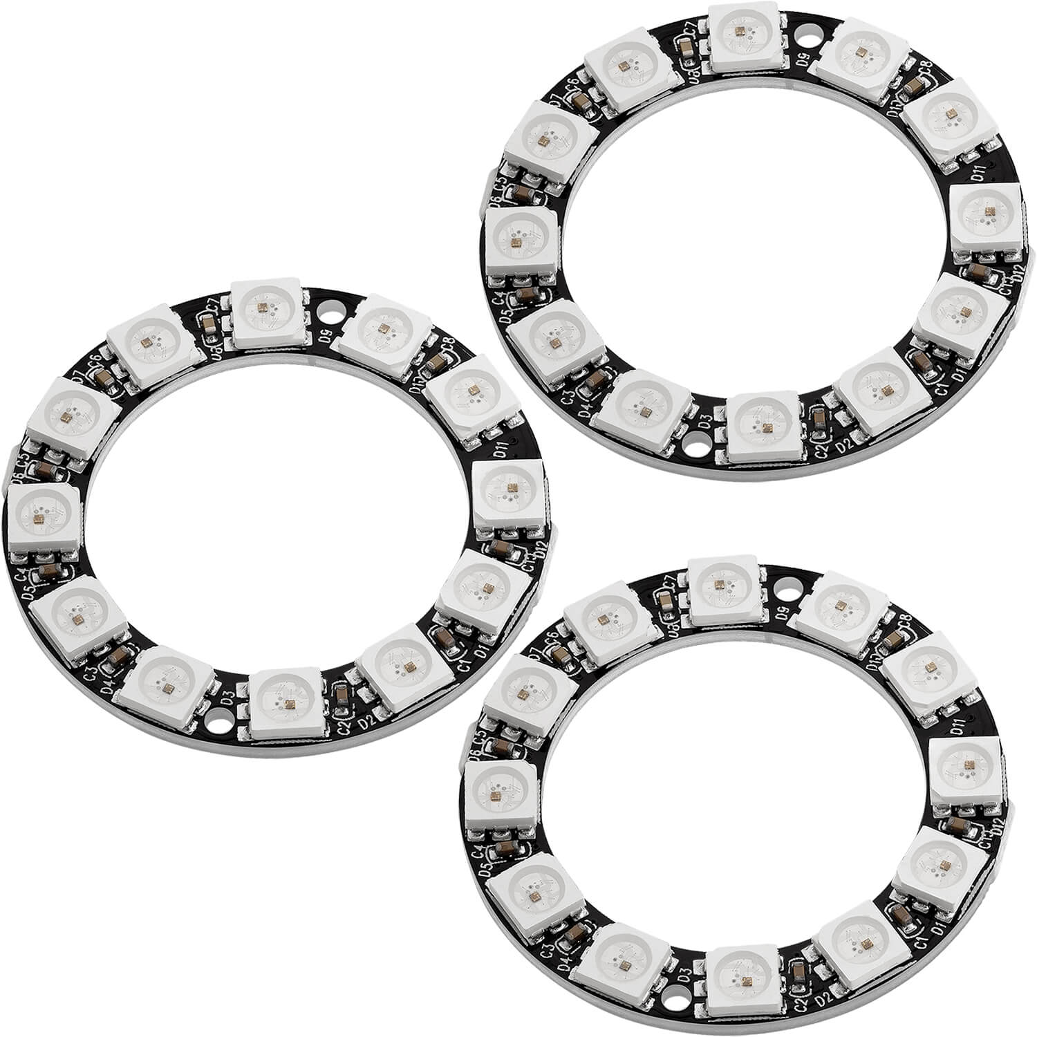 LED Ring 5V RGB WS2812B 12-Bit 37mm - Image 6