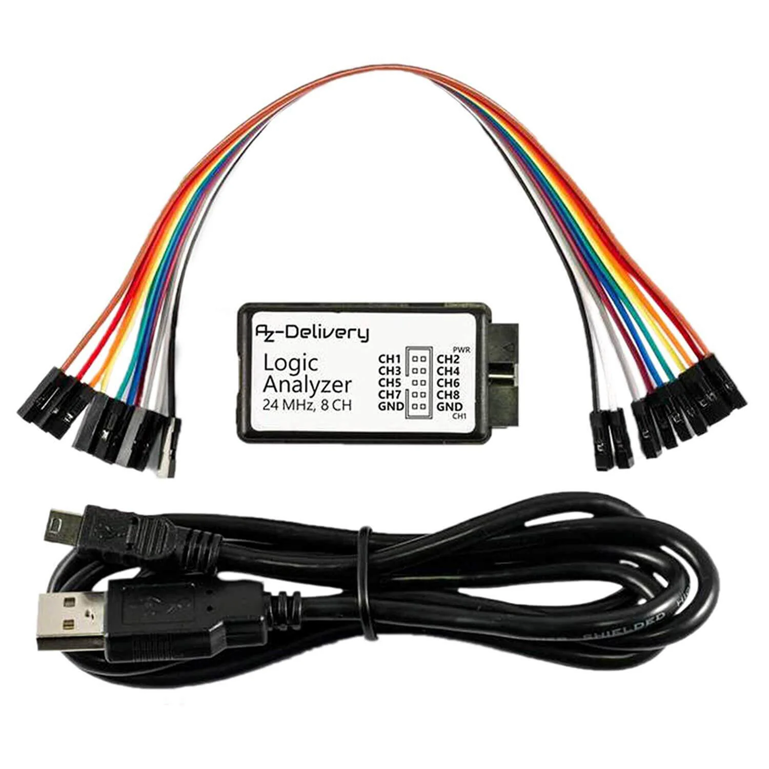 Logic Analyzer 8 CH, 24MHz mit USB-Kabel, kompatibel mit Arduino - Image 3