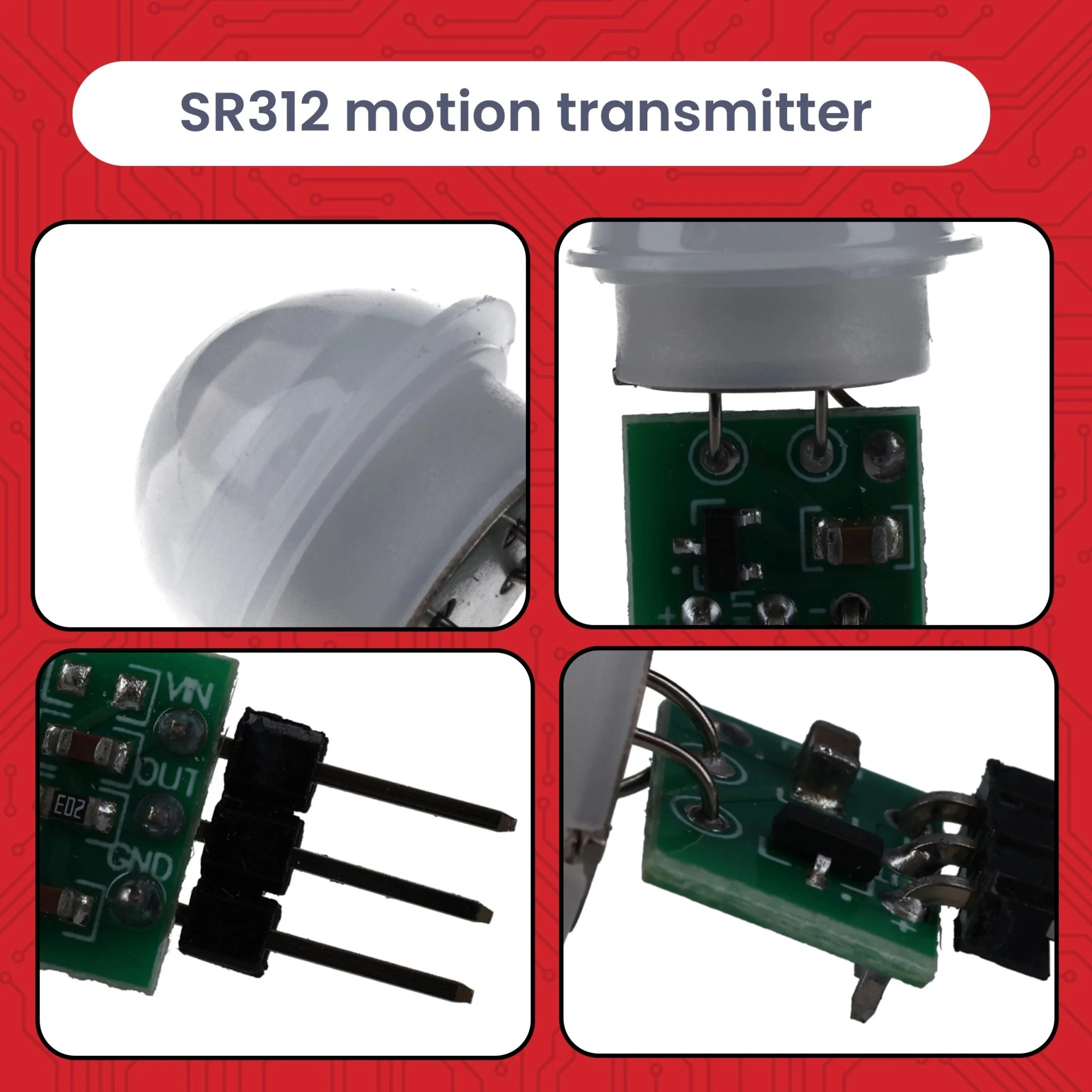 SR312 Mini PIR Bewegungssensor 12V – Infrarot IR Sensor Modul für Arduino, 2,7–12V, 100° Erfassung, 5m Reichweite, kompakter Bewegungsmelder, HC-SR501 Alternative - Image 2