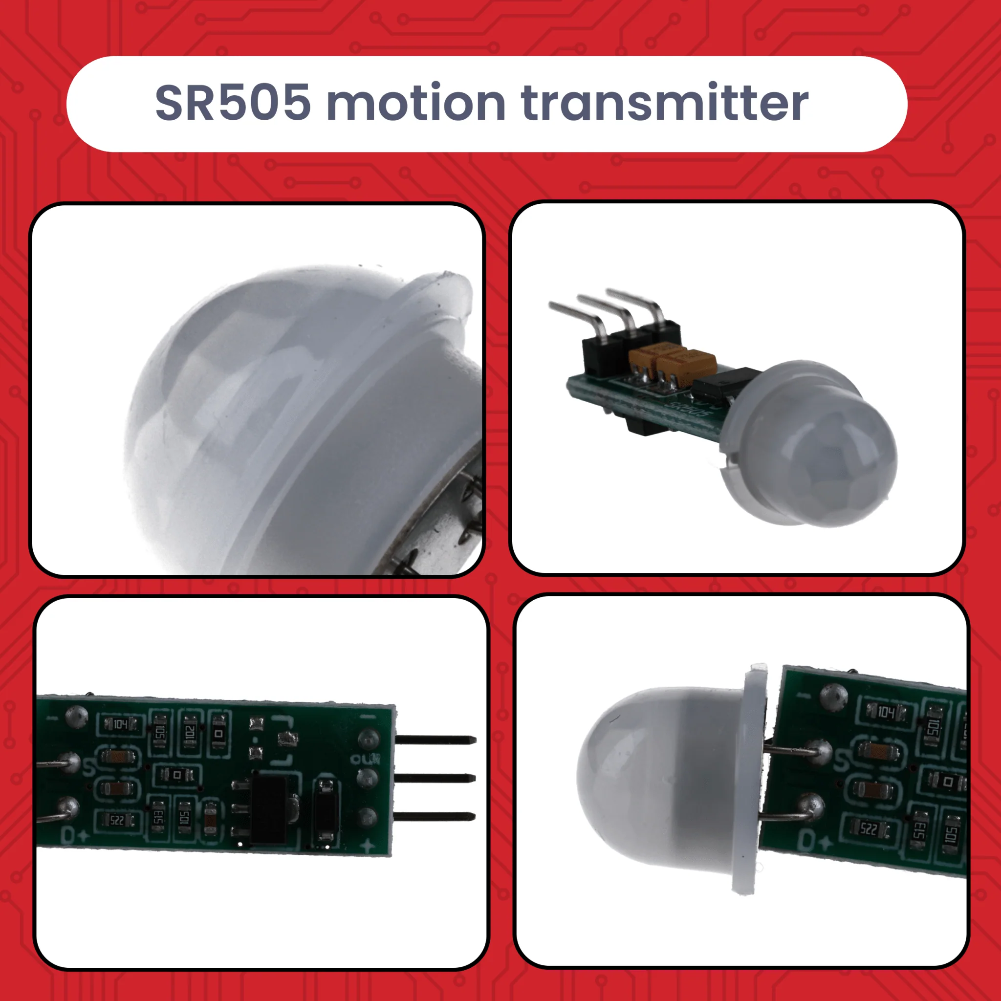 SR505 Mini PIR Bewegungssensor 4,5–20V – Infrarot IR Sensor Modul für Arduino, 100° Erfassung, 4m Reichweite, kompakter Bewegungsmelder, HC-SR501 Alternative - Image 2