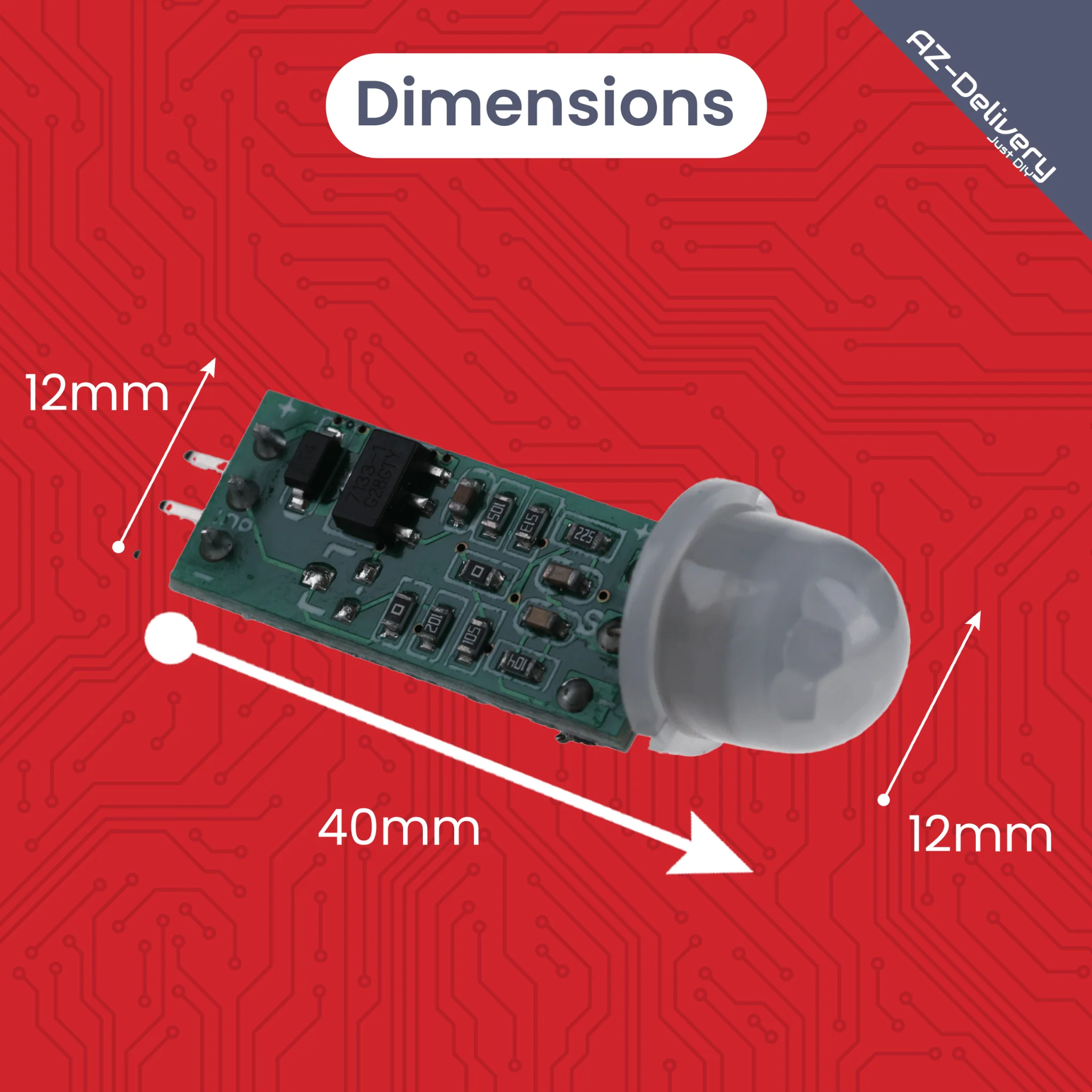SR505 Mini PIR Bewegungssensor 4,5–20V – Infrarot IR Sensor Modul für Arduino, 100° Erfassung, 4m Reichweite, kompakter Bewegungsmelder, HC-SR501 Alternative - Image 4