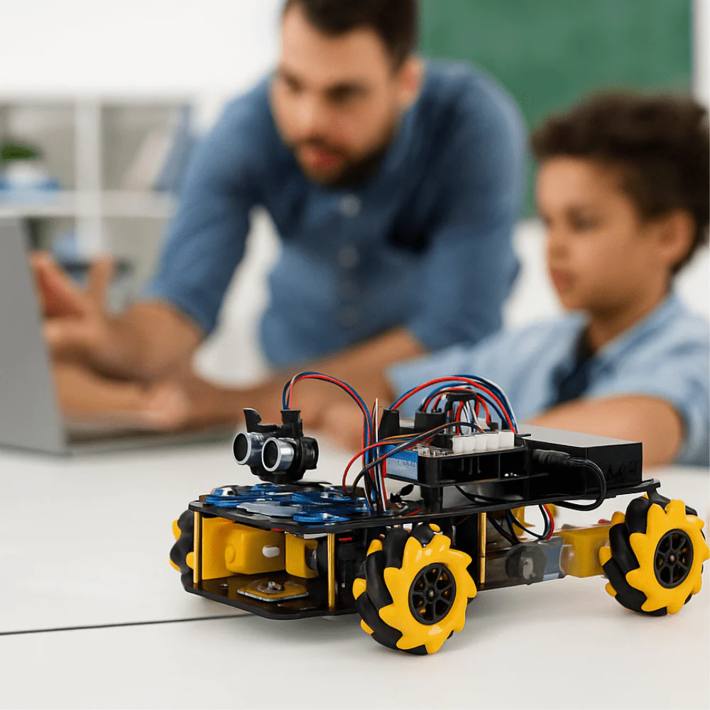 STEM Roboterauto-Starterkit, Mecanum-Wheels mit ESP32-Controller-Board | Unterstützt Arduino und ACECode Programmierung - Image 7