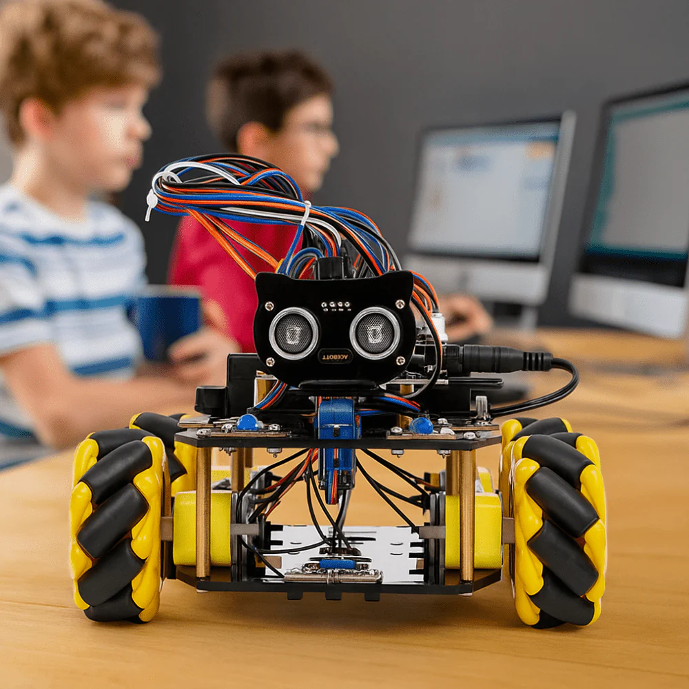 STEM Roboterauto-Starterkit, Mecanum-Wheels mit ESP32-Controller-Board | Unterstützt Arduino und ACECode Programmierung - Image 8