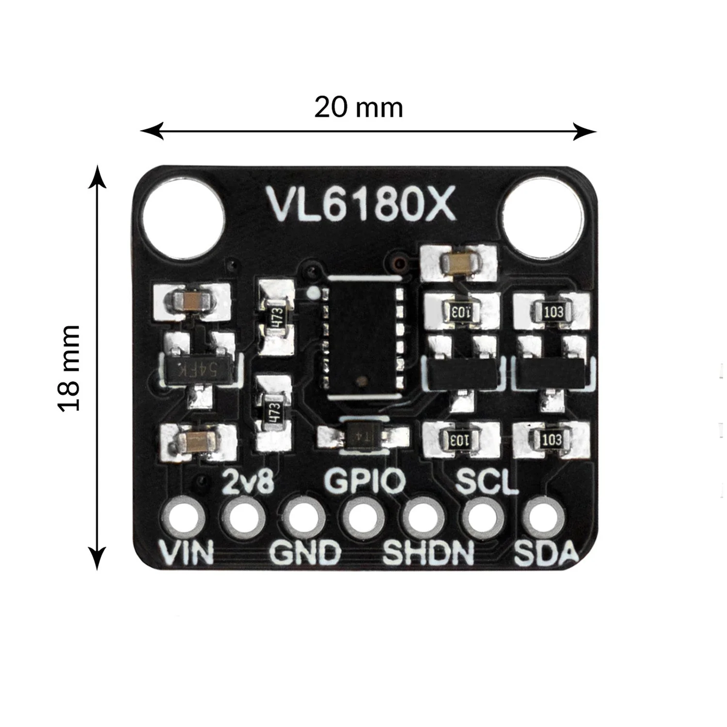 VL6180X ToF Hochpräzisions-Entfernungsmesser Sensormodul mit Proximity-Gesten-Abstandserkennung 3-5V - Image 4
