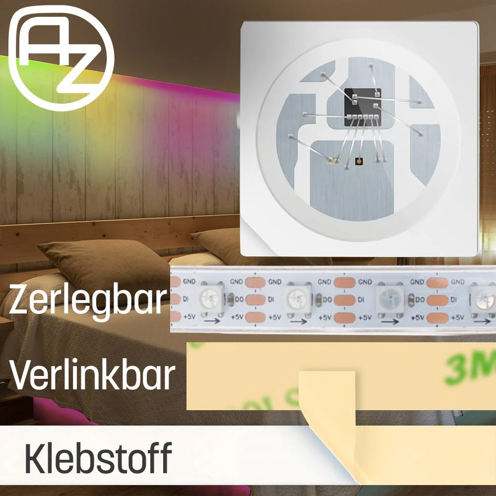 WS2812B 60 LEDs/m 60 Pixels/m LED Strip RGB adressierbarer LED Streifen mit 5050 SMD LEDs IP66 Weiss Wasserdicht Staubdicht - Image 4